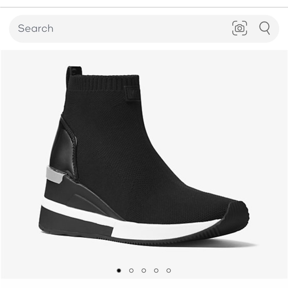 Women's Black Wedge Sneakers